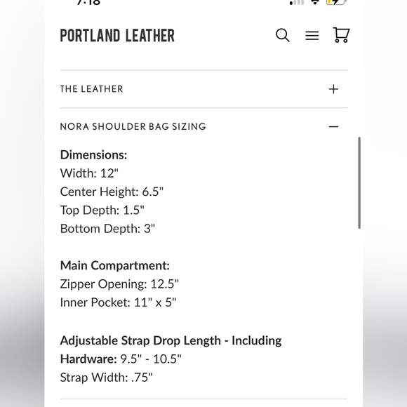 Portland Leather Nora Shoulder Purse Brown Leather - Picture 11 of 11